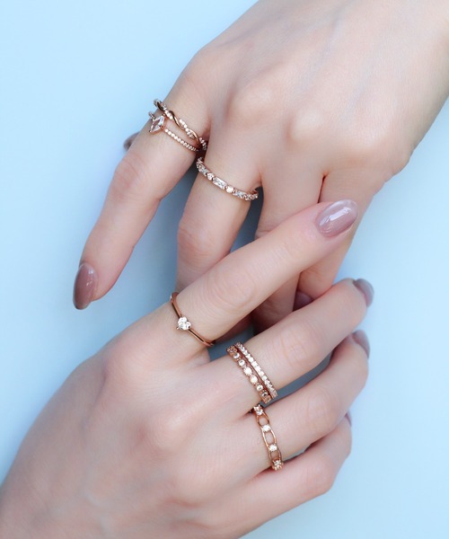 NOIR DE POUPEE（ノワールドプーペ）の「【WEB限定】silver925 マルチキュービックジルコニアエタニティリング（リング・レディース・ゴールド/ピンクゴールド・#7/#9/#10/#11/#15/#13）」の14枚目の写真