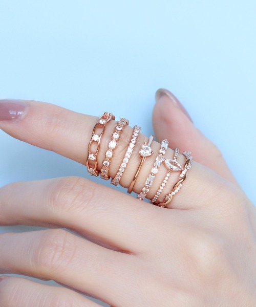 NOIR DE POUPEE（ノワールドプーペ）の「【WEB限定】silver925 マルチキュービックジルコニアエタニティリング（リング・レディース・ゴールド/ピンクゴールド・#7/#9/#10/#11/#15/#13）」の17枚目の写真