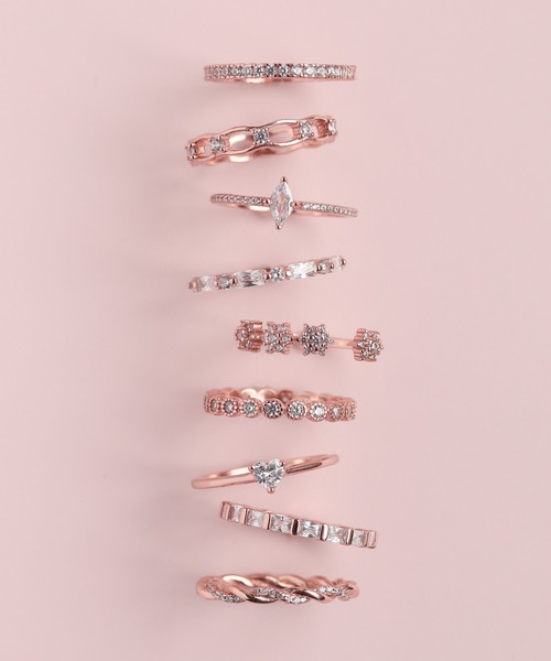 NOIR DE POUPEE（ノワールドプーペ）の「【WEB限定】silver925 マルチキュービックジルコニアエタニティリング（リング・レディース・ゴールド/ピンクゴールド・#7/#9/#10/#11/#15/#13）」の19枚目の写真