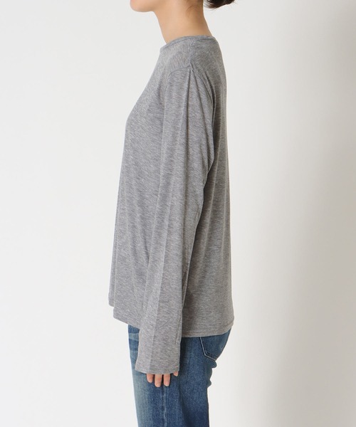 Jines(ジネス)の「ウールブレンド天竺ロンT(Tシャツ/カットソー・レディース・ブラック/グレー・38)」の13枚目の写真