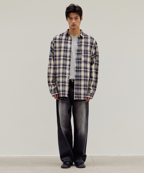 MOOD INSIDE(ムードインサイド)の「ドラックスオーバーチェックシャツ_Navy(シャツ/ブラウス・レディース・ネイビー・MEDIUM/LARGE/X-LARGE)」の3枚目の写真