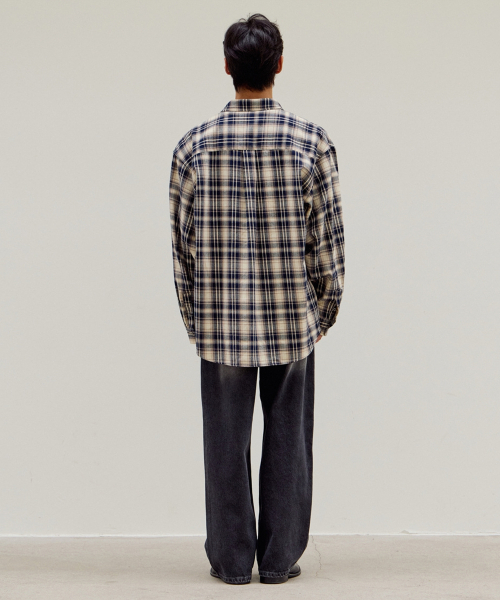 MOOD INSIDE(ムードインサイド)の「ドラックスオーバーチェックシャツ_Navy(シャツ/ブラウス・レディース・ネイビー・MEDIUM/LARGE/X-LARGE)」の5枚目の写真