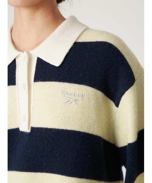 FRAY I.D(フレイアイディー)の「【Reebok× FRAY I.D】ラガーカラーポロニットプルオーバー(ニット/セーター・レディース・オフホワイト/イエロー/ピンク・F)」の14枚目の写真