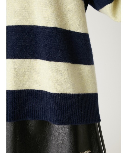 FRAY I.D(フレイアイディー)の「【Reebok× FRAY I.D】ラガーカラーポロニットプルオーバー(ニット/セーター・レディース・オフホワイト/イエロー/ピンク・F)」の4枚目の写真