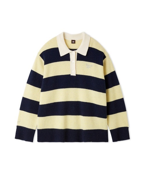 FRAY I.D(フレイアイディー)の「【Reebok× FRAY I.D】ラガーカラーポロニットプルオーバー(ニット/セーター・レディース・オフホワイト/イエロー/ピンク・F)」の10枚目の写真