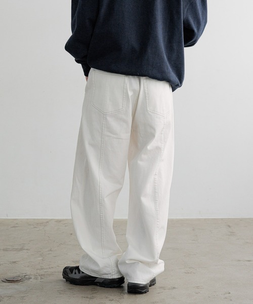 LOWRYS FARM（ローリーズファーム）の「【LFM(U)】DENIMカーブパンツ　 606928（デニムパンツ・メンズ・ブラック/ホワイト・MEDIUM/LARGE）」の12枚目の写真