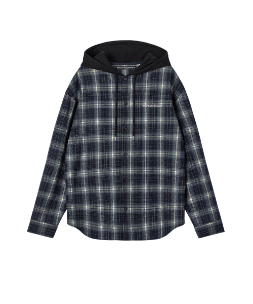 Rest&Recreation(レストアンドレクリエーション)の「CHECK HOOD SHIRTS - NAVY(シャツ/ブラウス・メンズ・その他・ONE)」の1枚目の写真