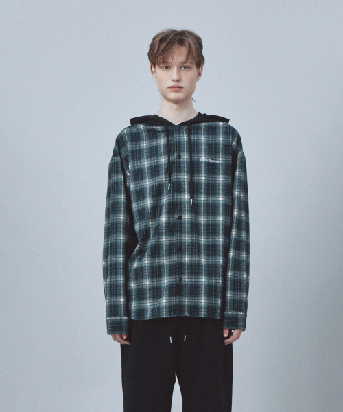 Rest&Recreation(レストアンドレクリエーション)の「CHECK HOOD SHIRTS - NAVY(シャツ/ブラウス・メンズ・その他・ONE)」の3枚目の写真
