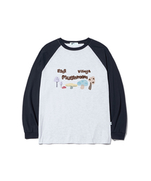 マッシュルームビレッジプリントロングスリーブ [3カラー]