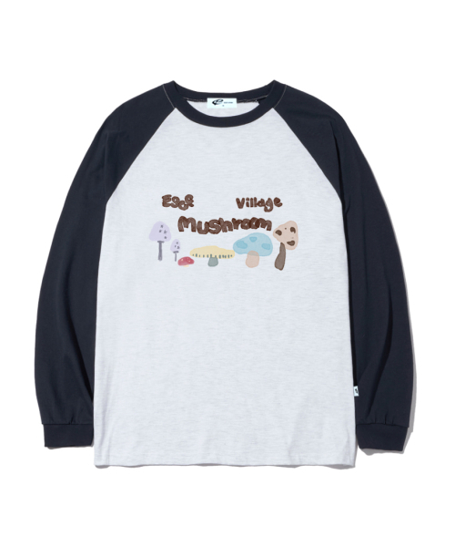 ESCAPEFROM（エスケープフロム）の「マッシュルームビレッジプリントロングスリーブ [3カラー]（Tシャツ/カットソー・レディース・ホワイト/ネイビー/ブラウン・MEDIUM/LARGE/SMALL）」の5枚目の写真