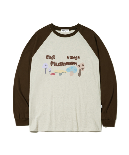 ESCAPEFROM（エスケープフロム）の「マッシュルームビレッジプリントロングスリーブ [3カラー]（Tシャツ/カットソー・レディース・ホワイト/ネイビー/ブラウン・MEDIUM/LARGE/SMALL）」の6枚目の写真