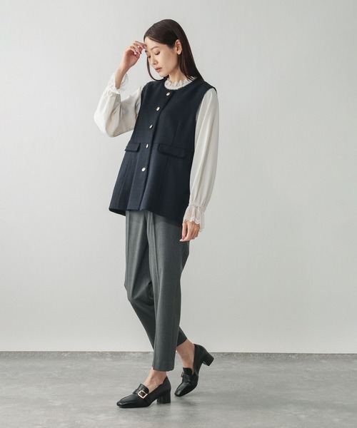 GLOBAL WORK（グローバルワーク）の「ツイードペプラムジレ/591837（その他アウター・レディース・ホワイト系8/ネイビー・MEDIUM/LARGE）」の20枚目の写真