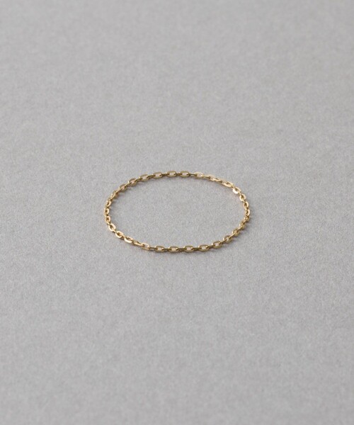 レイヤード] K18YG ミラーカットチェーンリング（リング）｜ete（エテ