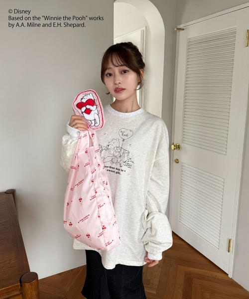 Disney(ディズニー)の「【Disney】くまのプーさん/プリントロンT(Tシャツ/カットソー・レディース・ライトグレー/オフホワイト・FREE)」の9枚目の写真