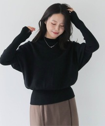 HER CLOSET | 【HERCLOSET】ドルマンスリーブハイゲージニットトップス DOLMAN SLEEVE HIGH GAUGE KNIT TOPS(Tシャツ/カットソー)
