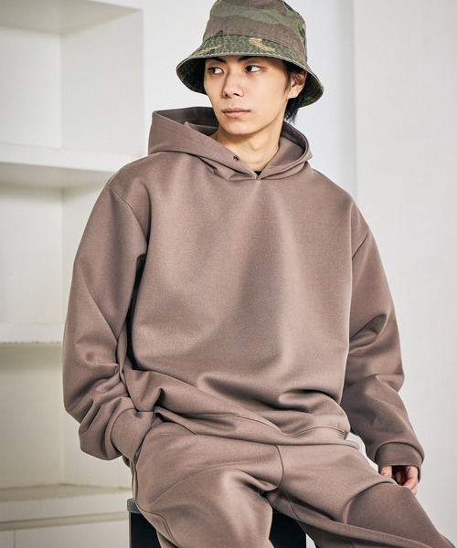 LAKOLE（ラコレ）の「【セットアップ可】マットスエードダンボールパーカー / 587056（パーカー・メンズ・ブラック/ラベンダー/ブラウン/ライトグレー・LARGE/MEDIUM/X-LARGE）」の3枚目の写真