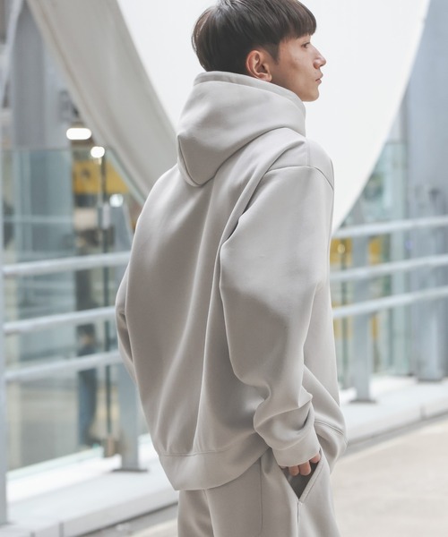 LAKOLE（ラコレ）の「【セットアップ可】マットスエードダンボールパーカー / 587056（パーカー・メンズ・ブラック/ラベンダー/ブラウン/ライトグレー・LARGE/MEDIUM/X-LARGE）」の2枚目の写真