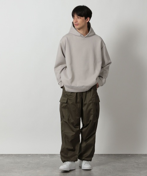 LAKOLE（ラコレ）の「【セットアップ可】マットスエードダンボールパーカー / 587056（パーカー・メンズ・ブラック/ラベンダー/ブラウン/ライトグレー・LARGE/MEDIUM/X-LARGE）」の10枚目の写真