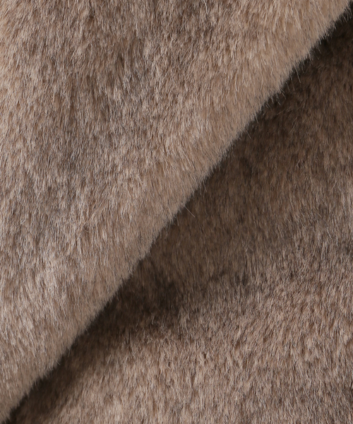 追加》【WEB＋一部店舗限定】手洗い可 / フード付きミンク調ファー