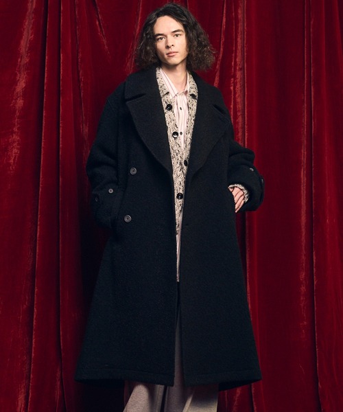 MAISON SPECIAL（メゾンスペシャル）の「《UNISEX》【LIMITED EDITION】Semi-double Prime-Over Front-fly Coat/セミダブルプライムオーバーフロントフライコート【MAISON SPECIAL/メゾンスペシャル】（チェスターコート・メンズ・グレー/チャコールグレー/ブラック/その他1/その他2/グレイッシュベージュ・0/1/2）」の2枚目の写真