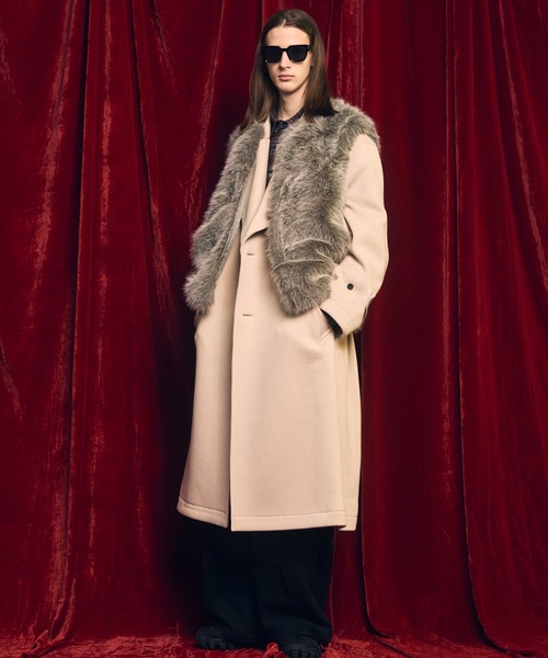 MAISON SPECIAL（メゾンスペシャル）の「《UNISEX》【LIMITED EDITION】Semi-double Prime-Over Front-fly Coat/セミダブルプライムオーバーフロントフライコート【MAISON SPECIAL/メゾンスペシャル】（チェスターコート・メンズ・グレー/チャコールグレー/ブラック/その他1/その他2/グレイッシュベージュ・0/1/2）」の18枚目の写真