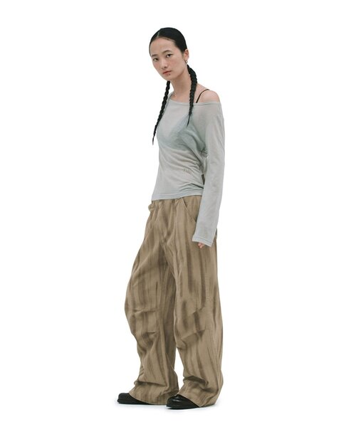 DEFGARMENTS（デフグラメンツ）の「【DEFGARMENTS】BLUSHED PARACHUTE PANTS（その他パンツ・レディース・ブラウン・LARGE/MEDIUM/SMALL）」の6枚目の写真