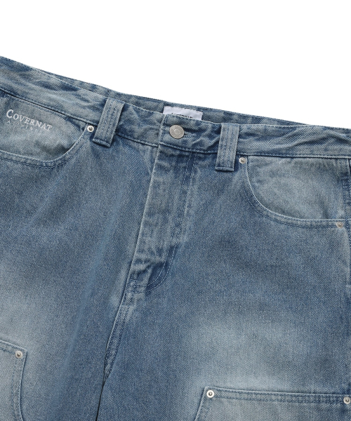 COVERNAT（カバーナット）の「セミワイドフィットカーペンターデニムパンツスカイブルー（その他パンツ・レディース・その他・MEDIUM/LARGE/X-LARGE/SMALL）」の4枚目の写真