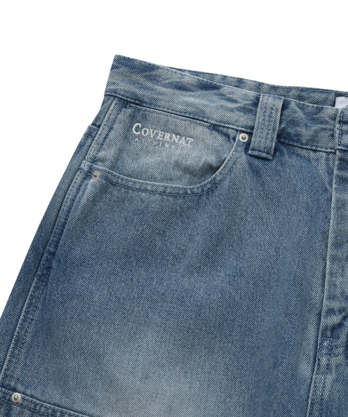 COVERNAT（カバーナット）の「セミワイドフィットカーペンターデニムパンツスカイブルー（その他パンツ・レディース・その他・MEDIUM/LARGE/X-LARGE/SMALL）」の6枚目の写真