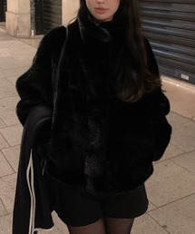 emi+ | ショート丈スタンドカラーﾌｧ‐ブルゾン(ブルゾン)