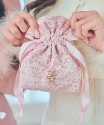 LAFARY（ラファリー）の「ストーンレース巾着ポーチ（ポーチ）」