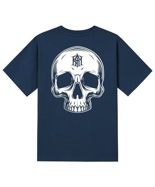 KAN6312(カン6312)の「KTN0180 カスタムスカル 半袖Tシャツ - ネイビー(Tシャツ/カットソー・メンズ・その他・SMALL/MEDIUM/LARGE/X-LARGE)」の1枚目の写真