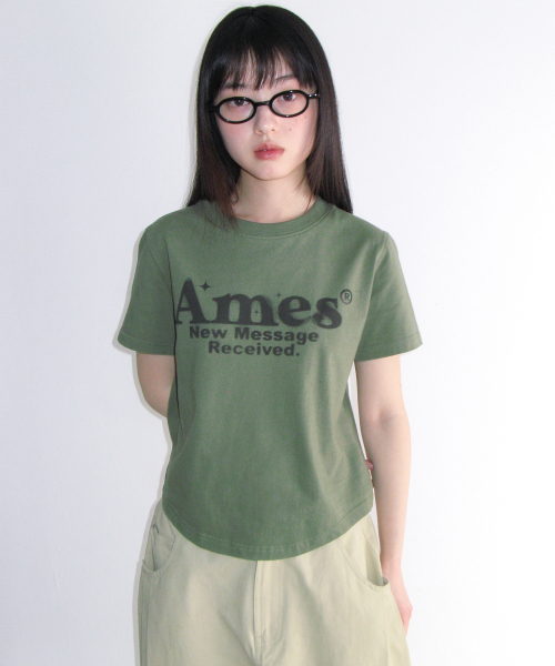 AMESWORLDWIDE(アメスワールドワイド)の「ROUND HEM CROP TEE KHAKI(Tシャツ/カットソー・レディース・その他・FREE)」の10枚目の写真