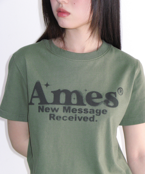 AMESWORLDWIDE(アメスワールドワイド)の「ROUND HEM CROP TEE KHAKI(Tシャツ/カットソー・レディース・その他・FREE)」の9枚目の写真