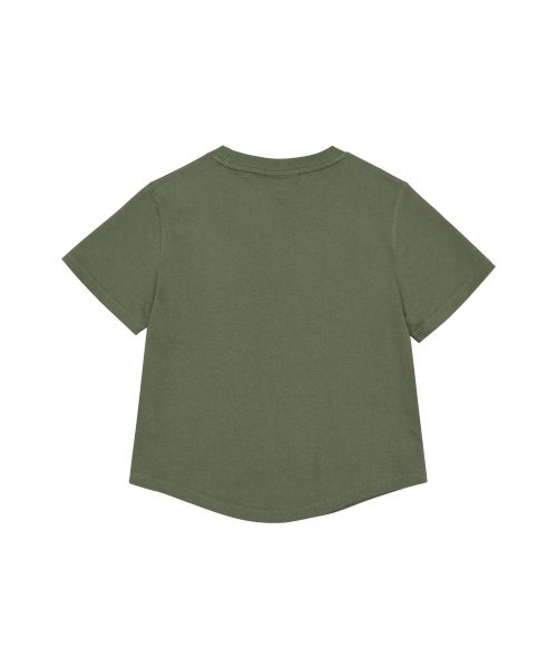 AMESWORLDWIDE(アメスワールドワイド)の「ROUND HEM CROP TEE KHAKI(Tシャツ/カットソー・レディース・その他・FREE)」の6枚目の写真