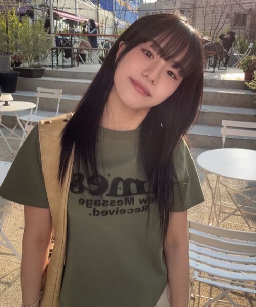 AMESWORLDWIDE(アメスワールドワイド)の「ROUND HEM CROP TEE KHAKI(Tシャツ/カットソー・レディース・その他・FREE)」の16枚目の写真
