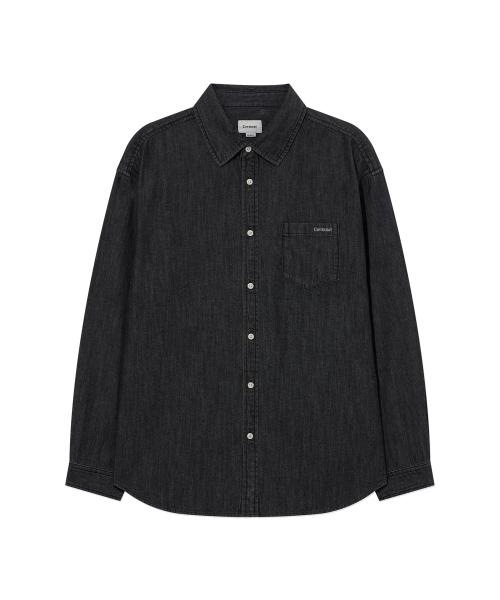 COVERNAT(カバーナット)の「ベーシックデニムシャツ ブラック(シャツ/ブラウス・レディース・その他・X-SMALL/MEDIUM/LARGE/X-LARGE/SMALL/XX-LARGE)」の1枚目の写真