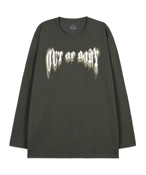 ASTRAL PROJECTION(アストラルプロジェクション)の「アウトオブボディオーバーサイズロングスリーブTシャツ_カーキ(Tシャツ/カットソー・メンズ・その他・LARGE/MEDIUM/X-LARGE/XX-LARGE)」の1枚目の写真