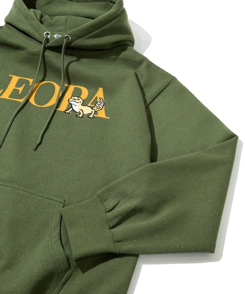 go slow caravan(ゴースローキャラバン)の「eco lead 裏起毛 色々プリント刺繍フーディー(パーカー・メンズ・オレンジ/杢グレー/オリーブ・MEDIUM/LARGE/X-LARGE)」の8枚目の写真