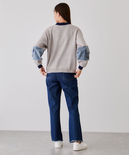 Jayro(ジャイロ)の「配色袖デニムプルオーバー(ニット/セーター・レディース・チャコールグレー/グレー/ベージュ・FREE)」の16枚目の写真