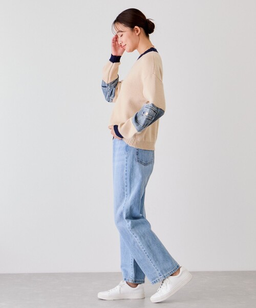 Jayro(ジャイロ)の「配色袖デニムプルオーバー(ニット/セーター・レディース・チャコールグレー/グレー/ベージュ・FREE)」の21枚目の写真