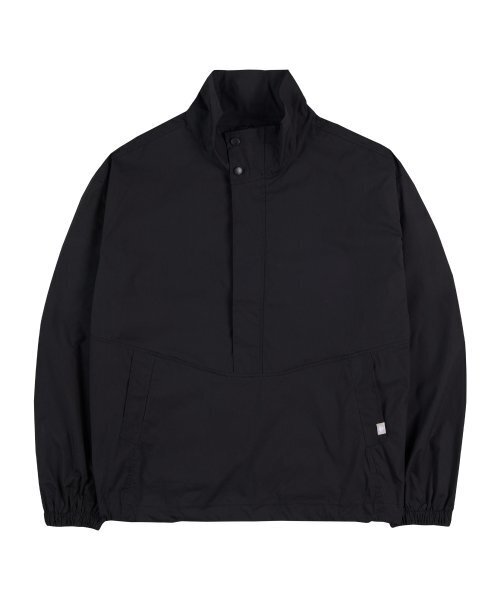 SEARCH410(サーチ410)の「Half flap spandex anorak zip-up black(ナイロンジャケット・メンズ・その他・LARGE/MEDIUM)」の1枚目の写真