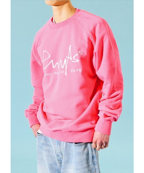 PHYSICAL DEPARTMENT（フィジカル デパートメント）の「ビッグサインロゴクルーネックピンク（スウェット・レディース・その他・SMALL/MEDIUM/LARGE）」の9枚目の写真