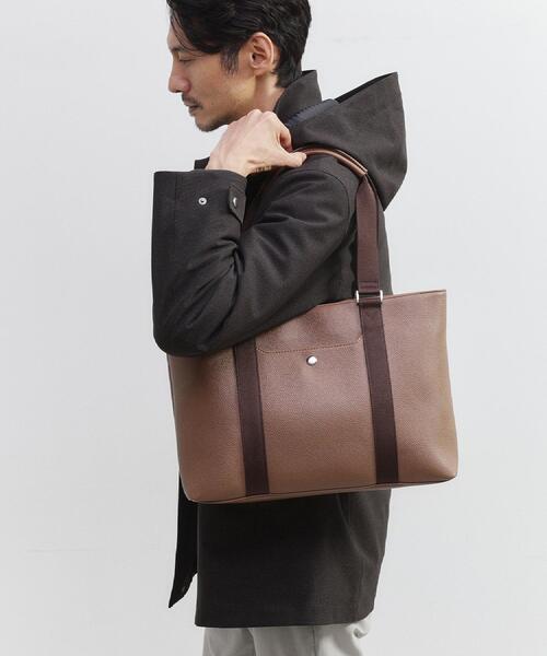 TAKEO KIKUCHI(タケオキクチ)の「【ONOFF対応】アーバンシュリンクトート(トートバッグ・メンズ・ブラウン系/ブラック・00)」の4枚目の写真