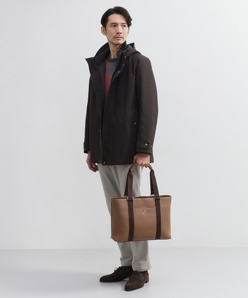 TAKEO KIKUCHI(タケオキクチ)の「【ONOFF対応】アーバンシュリンクトート(トートバッグ・メンズ・ブラウン系/ブラック・00)」の3枚目の写真