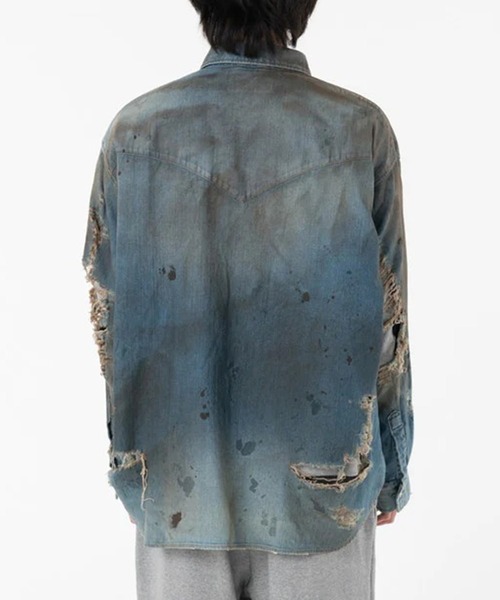 DISCOVERED（ディスカバード）の「【DISCOVERED/ディスカバード】CRASH DENIM SHIRTS（シャツ/ブラウス・メンズ・インディゴブルー・3）」の6枚目の写真