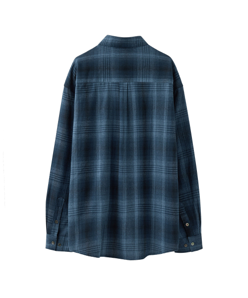 AREUBAN(アルバン)の「アーケイン フランネルチェックシャツ_ブルーブルー(シャツ/ブラウス・メンズ・ブルー・2/3)」の2枚目の写真