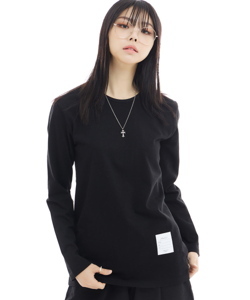 LMN3011（エルエムエヌ3011）の「ベーシックパッチ長袖Tシャツ-ブラック（Tシャツ/カットソー・メンズ・ブラック・MEDIUM/LARGE/X-LARGE）」の4枚目の写真