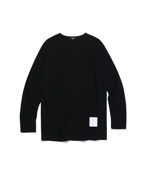 LMN3011（エルエムエヌ3011）の「ベーシックパッチ長袖Tシャツ-ブラック（Tシャツ/カットソー・メンズ・ブラック・MEDIUM/LARGE/X-LARGE）」の5枚目の写真