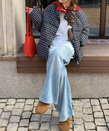 meJane（ミージェーン）の「チェック柄 中綿キルティングジャケット（ダウンジャケット/コート）」