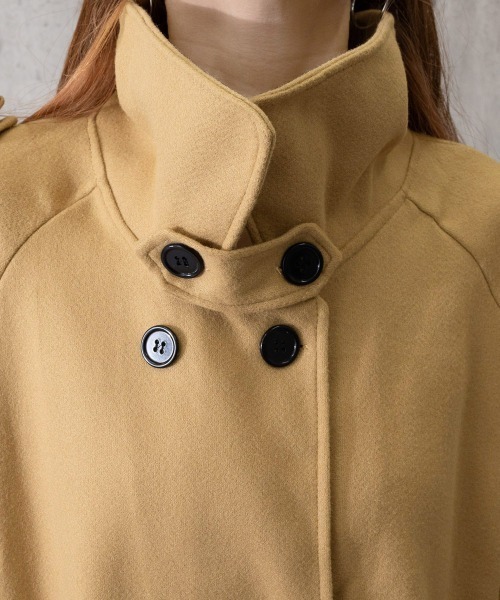Miniministore（ミニミニストア）の「ダブルブレストトレンチコートミディアム丈（チェスターコート・レディース・キャメル/ブルー/ブラック・FREE）」の20枚目の写真